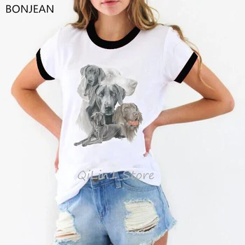 Derliaus Weimaraner Grupė, Print t-shirt moterų draugai marškinėlius šunų mylėtojas varpininkas tees vasaros 2020 viršuje drabužių streetwear