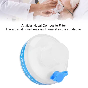 Dirbtinės Nosies Composite Filtras Drėgnas Šilumokaitis Kvėpavimo Aparatas Anestezijos Mašina Filte Šilumokaičio Suaugusiems Vaikams