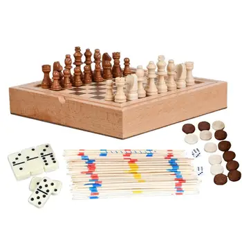 Medienos Šachmatų Rinkinį, Tėvų-vaikų Interaktyvus Darbalaukio Švietimo Žaislai Klasikinis stalo Žaidimas Vaikams & Suaugusieji