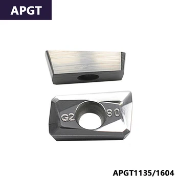Originalus Įdėklai APGT1135 APGT1604 APGT G2 HTI10 APGT1135PDFR APGT1604PDFR Karbido, Aliuminio Įdėklais, CNC Tekinimo staklių Pjovimo Įrankis