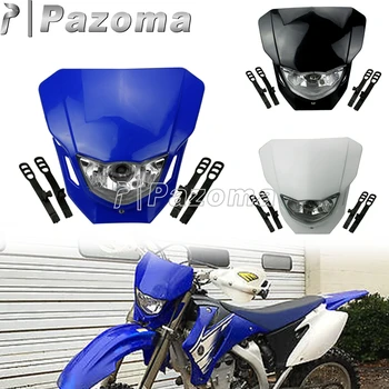 Pazoma Mėlyna Dirt Bike Off Road Žibintai Žibintas Motociklo Universalus priekinis žibintas, skirtas Yamaha YZ TTR WR XT 125 250 450 600 250F