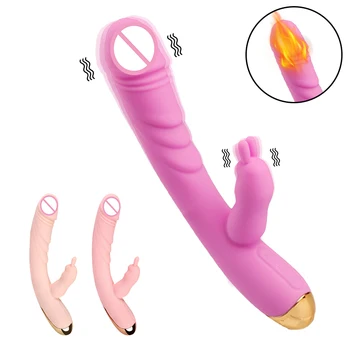 Rabbit Vibratoriai Vaginos G Spot Klitorio Spenelių Dual Stimuliatorius Massager Dildo Sekso Žaislų Parduotuvė Moterims Suaugusi Masturbators