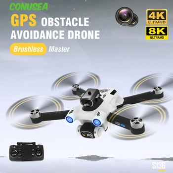 S136 Pro Ultra Gps Rc Dron 8K 4K vaizdo Kamera Drone Kliūčių Vengimo Tranai Quadcopter Fpv Wifi Rc Sraigtasparnis Brushless Variklio Dron