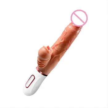 Tikroviškas Dildo Veržlus Lyžis Vibratorių G Spot Klitorio Vibratorius Šildymo Sekso Žaislai Moterims, 12 Vibracijos Rūšių Makšties Massager