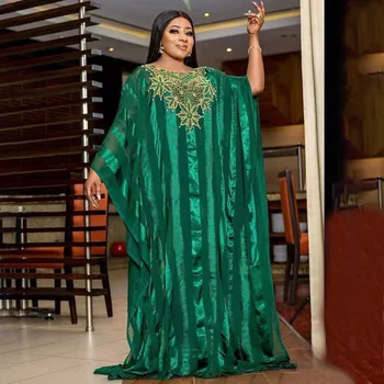 Žalia Poliesteris Afrikos Suknelės Moterims Vasaros Afrikos Moterų Plius Dydžio Ilgas Mantijas Dashiki Afrikos Suknelės Moterims